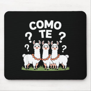Mousepad Guirlanda de flores de lhama engraçada como te pon