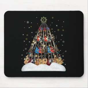 Mousepad Guitar Árvore de Natal Camisa Músico Xmas Gift Men