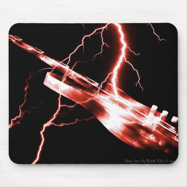Mousepad GUITAR ELÉTRICO vermelho (Frente)