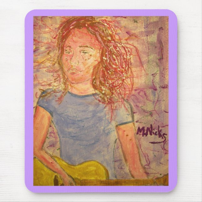 Mousepad guitarra acústica e esboço (Frente)
