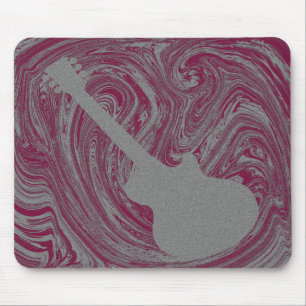 Mousepad Guitarra Cinza Pasta, Rosa