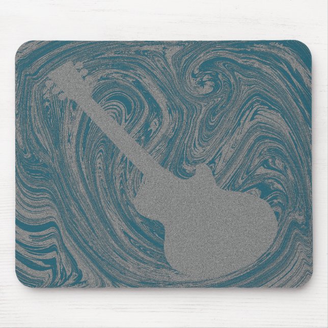 Mousepad Guitarra de Grunge Mousepad, Turquesa (Frente)