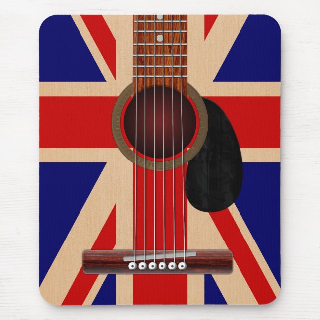 Mousepad Guitarra de Union Jack (Frente)