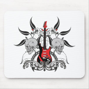 Mousepad Guitarra e crânio do Grunge