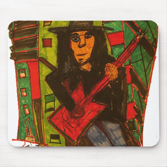 Mousepad guitarra vermelha (Frente)
