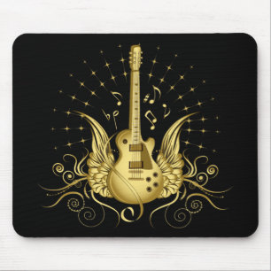 Mousepad Guitarra voada ouro