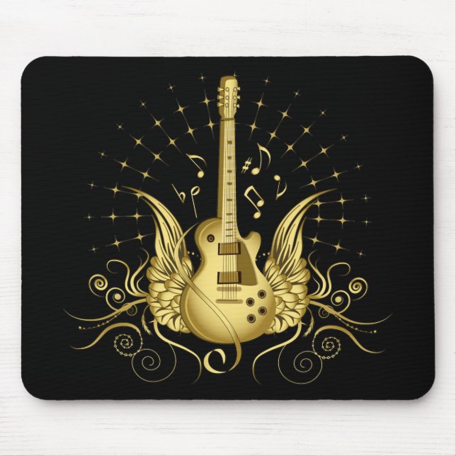 Mousepad Guitarra voada ouro (Frente)