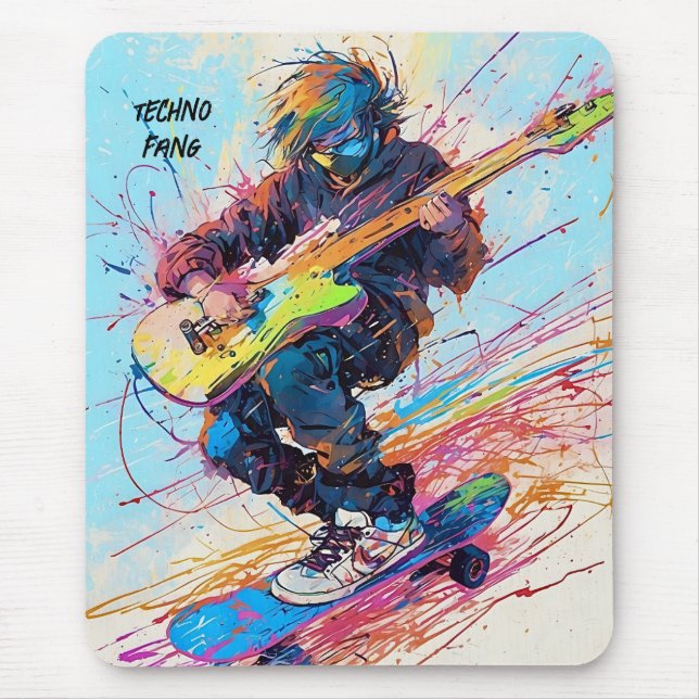 Mousepad guitarrista do Abstrato-peleiro legal (Frente)