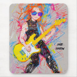 Mousepad guitarrista humorista abstrato legal