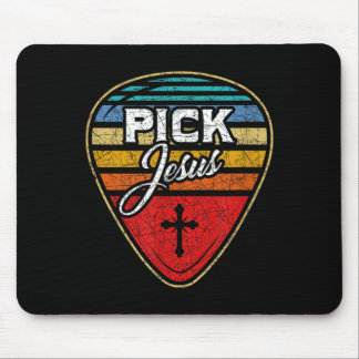 Mousepad Guitarrista Retro Palheta Música Cristã Jesus