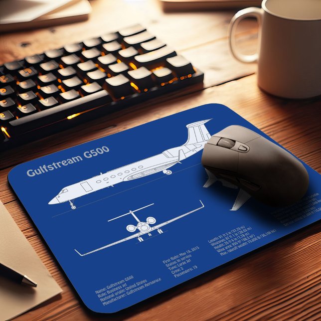 Mousepad Gulfstream G500 - Planos de Impressão Blueprint de (Criador carregado)