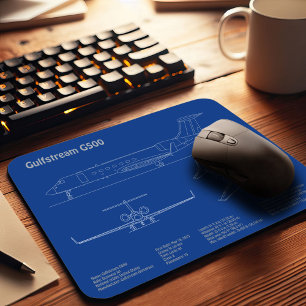 Mousepad Gulfstream G500 - Planos de projeto de avião AD