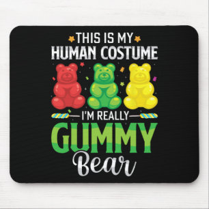 Mousepad Gummy Bear Meu Costume Humano Engraçado Doce Hallo