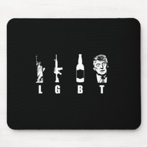 Mousepad Guns Beer Trump 2020 - Trump Pence Maga