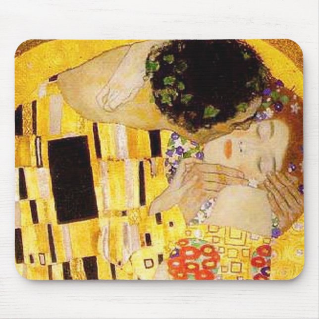 Mousepad Gustav Klimt A Pintura Clássica Beija (Frente)