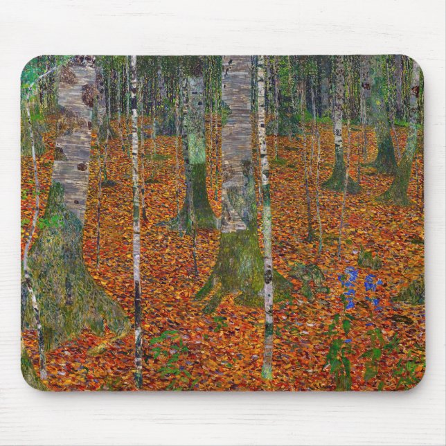 Mousepad Gustav Klimt - Floresta de Bétulas (Frente)