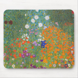 Mousepad Gustav Klimt Flower Garden Cottage Nature