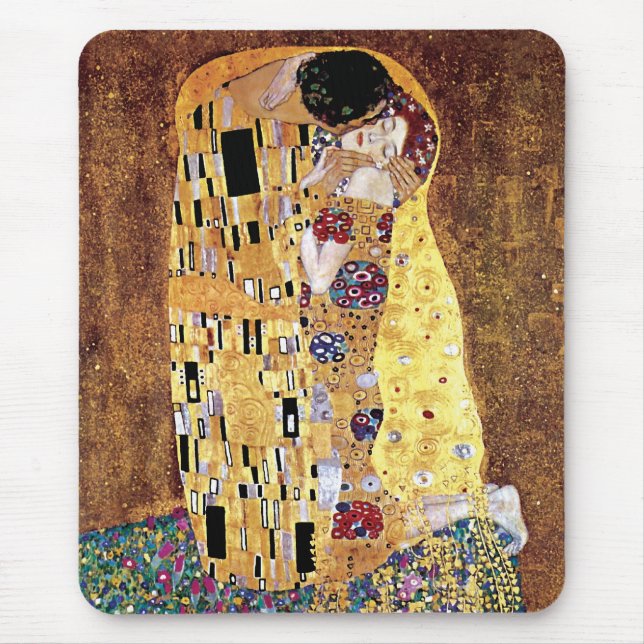 Mousepad Gustav Klimt - O Beijo - Arte Nova Antiga (Frente)