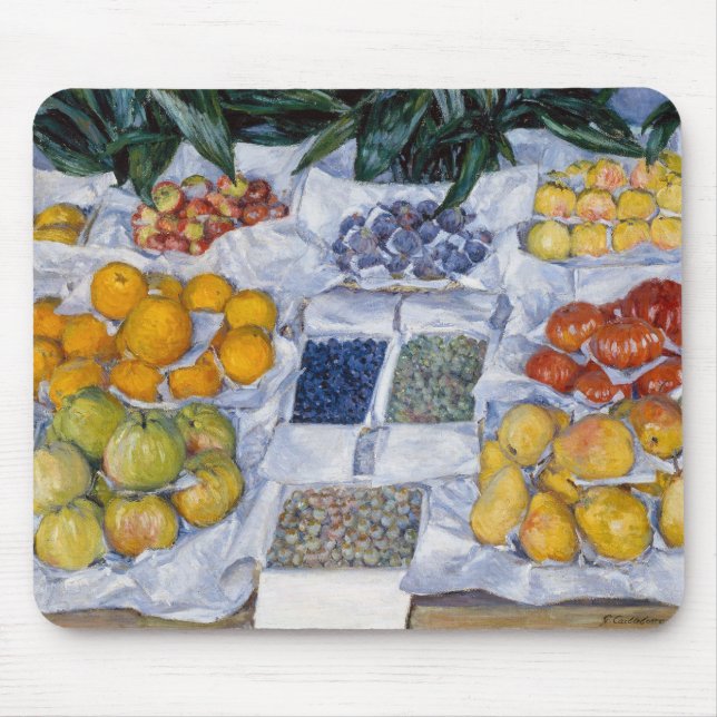 Mousepad Gustave Caillebotte - Fruta exibida em um suporte (Frente)