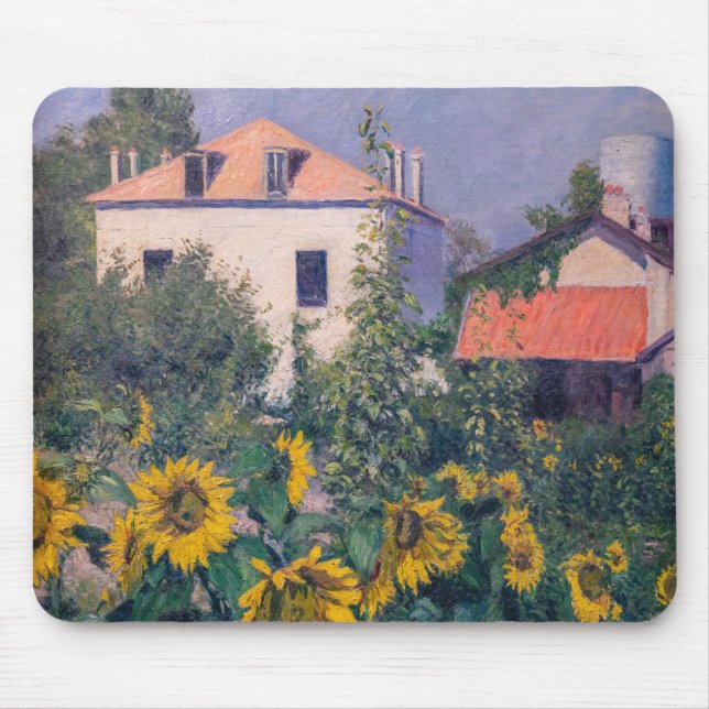 Mousepad Gustave Caillebotte - Girassóis, Jardim (Frente)