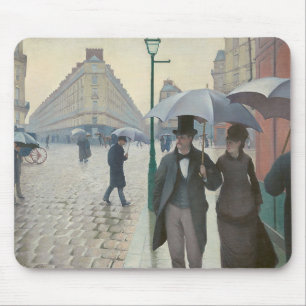 Mousepad Gustave Caillebotte, "Paris Street; Rainy Day" マ