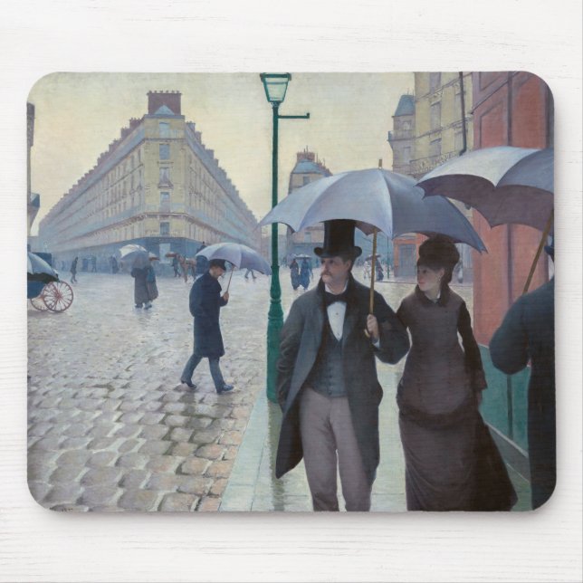 Mousepad Gustave Caillebotte - Rua de Paris; Dia Chuvoso (Frente)