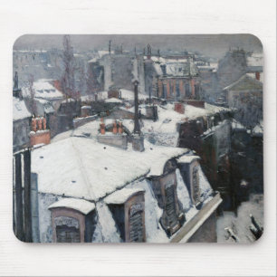 Mousepad Gustave Caillebotte - Telhados na neve