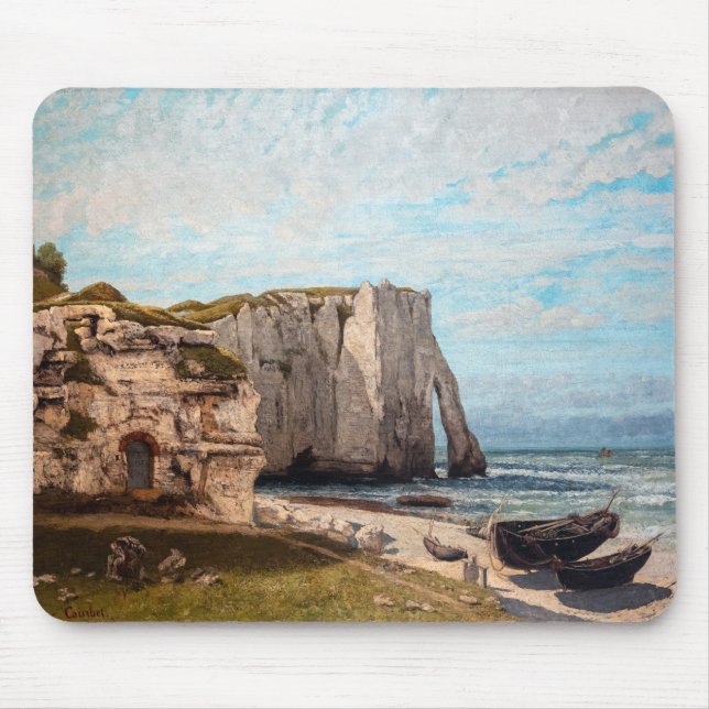 Mousepad Gustave Courbet - Cliff no Etretat após a tempesta (Frente)