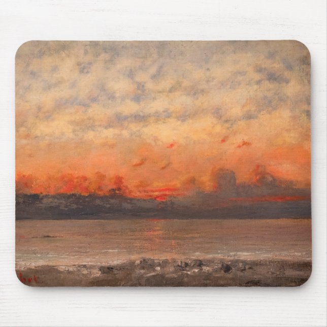 Mousepad Gustave Courbet - Pôr do sol (Frente)