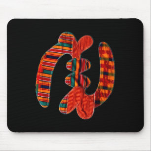 Mousepad Gye Nyame - Símbolo Africano do Tecido Kente Gana 