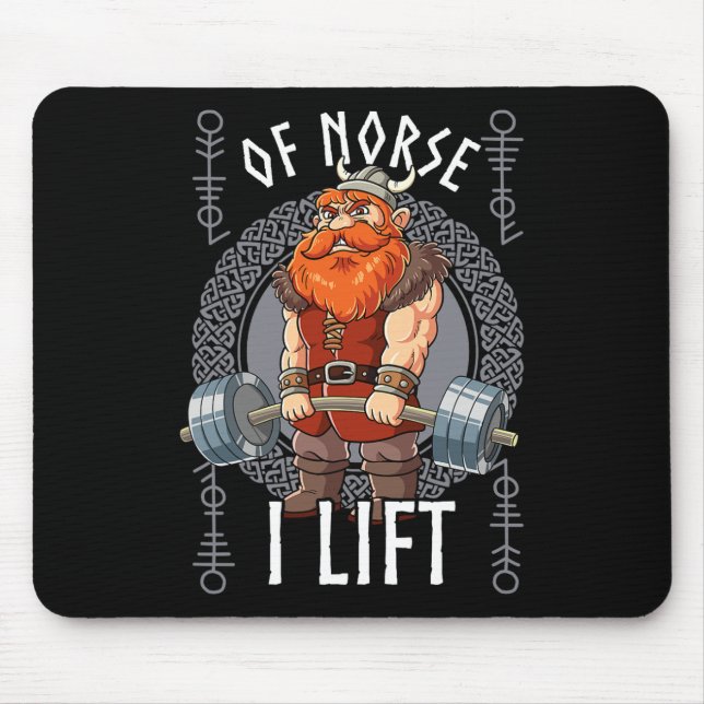 Mousepad Gym Bodybuilding Training Of Norse I Lift Viking  (Frente)