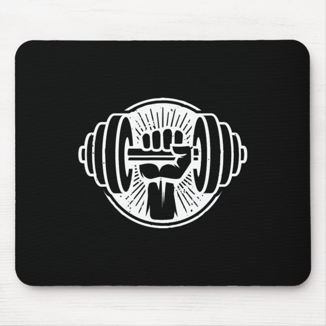 Mousepad Gym Fitness Workout Bodybuilding Weightlifting Tra (Frente)