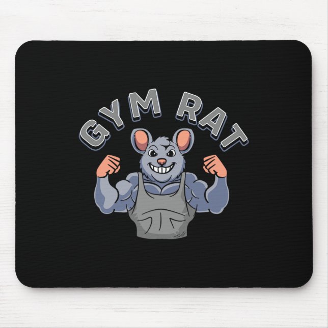 Mousepad Gym Lover Bodybuilding Workout Funny Gym Rat (Frente)