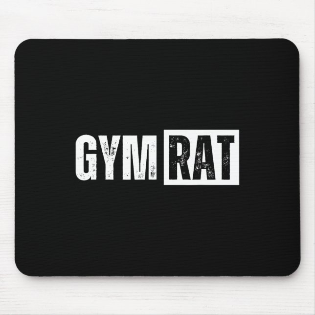 Mousepad Gym Rat Funny Bodybuilding Workshop (Frente)