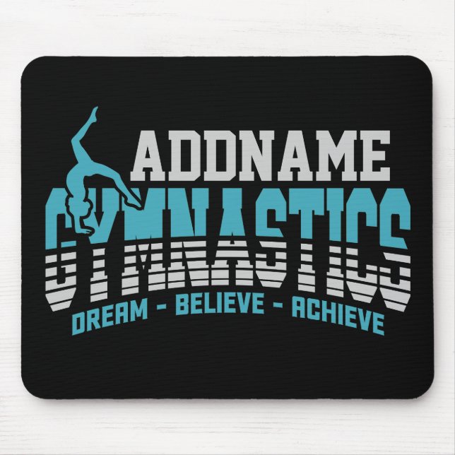 Mousepad Gymnast ADD NAME Gymnastics Team Backbend Kickover (Frente)