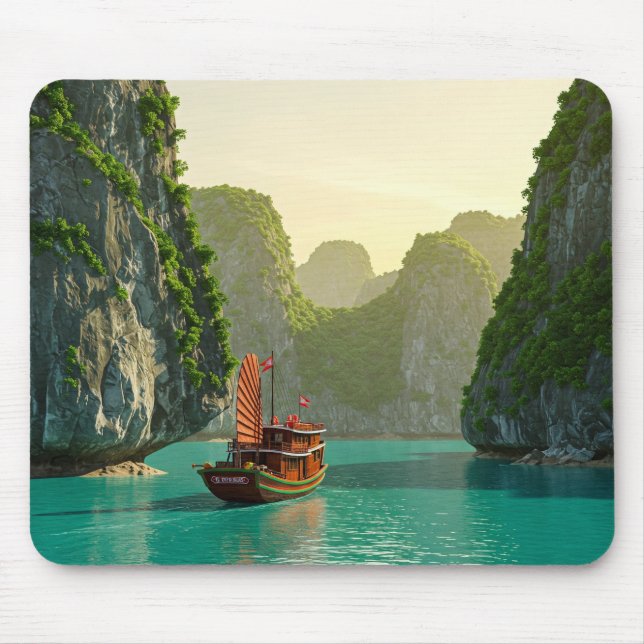Mousepad Ha Long Bay Viagem do Vietnam (Frente)