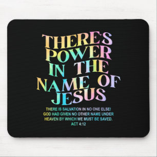 Mousepad Há Poder no Nome de Jesus Arte Gráfica Cristã