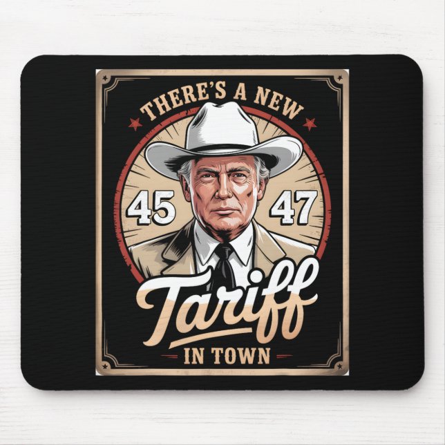 Mousepad Há Uma Nova Tarifa Na Cidade Engraçada Política (Frente)