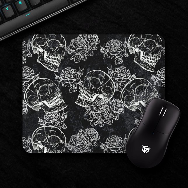 Mousepad Habilidades e Rosas de giz | Funky Gothic Glam Gru (Criador carregado)