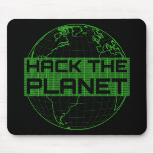 Mousepad Hackear o Design de hacker do planeta do globo ver