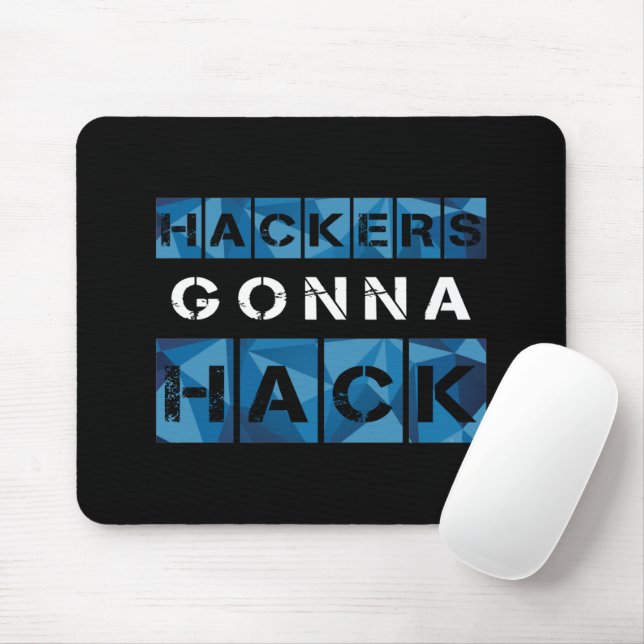 Mousepad HACKERS CIBERNÉTICOS VÃO HACK - Estilo2 - Tipo2 (Com mouse)