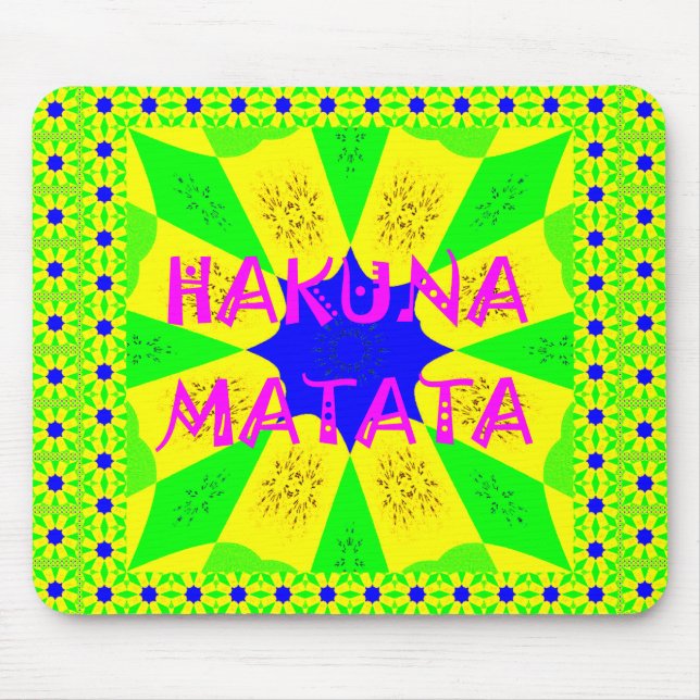 Mousepad Hakuna Matata Belo Design Incrível Colo (Frente)