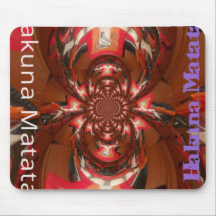 Mousepad Hakuna Matata Halloween Mask Kaleidoscope Abstrato