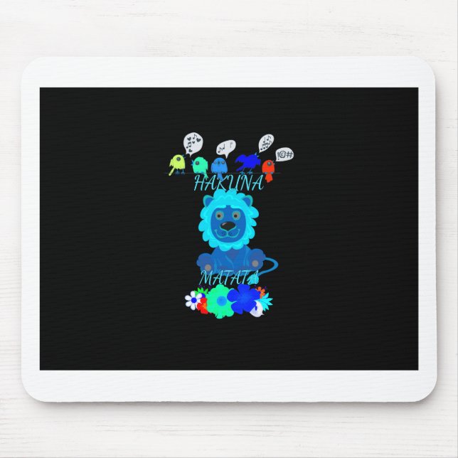 Mousepad Hakuna Matata Lion Art Impressão (Frente)