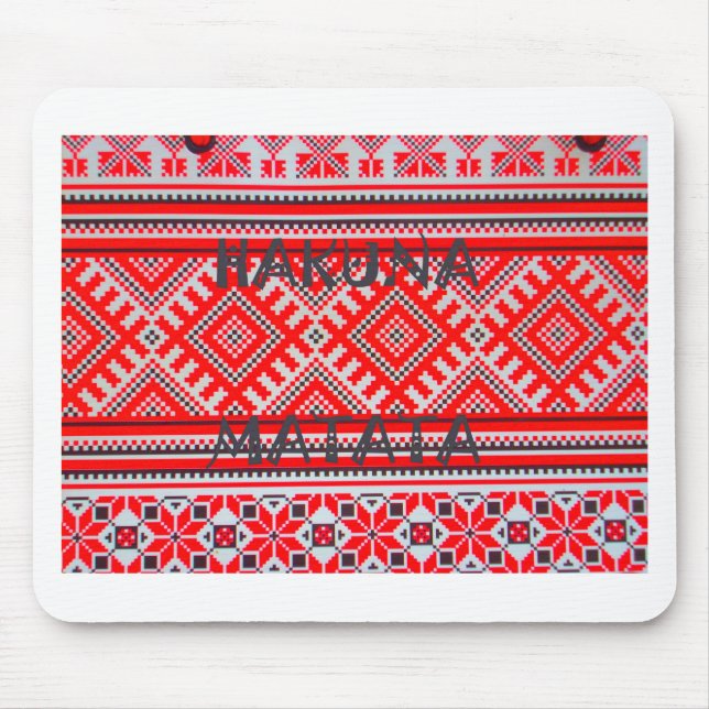 Mousepad Hakuna Matata — Padrão Geométrico Sem Sede (Frente)