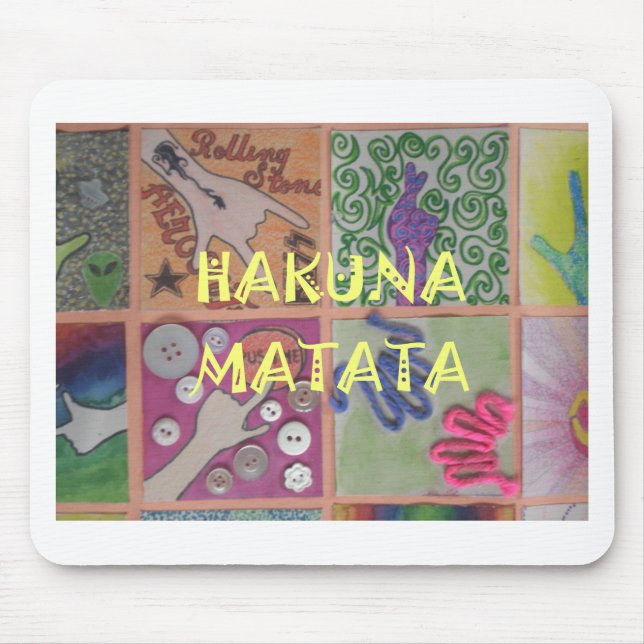 Mousepad Hakuna Matata - Sinal de Arte Impressão (Frente)