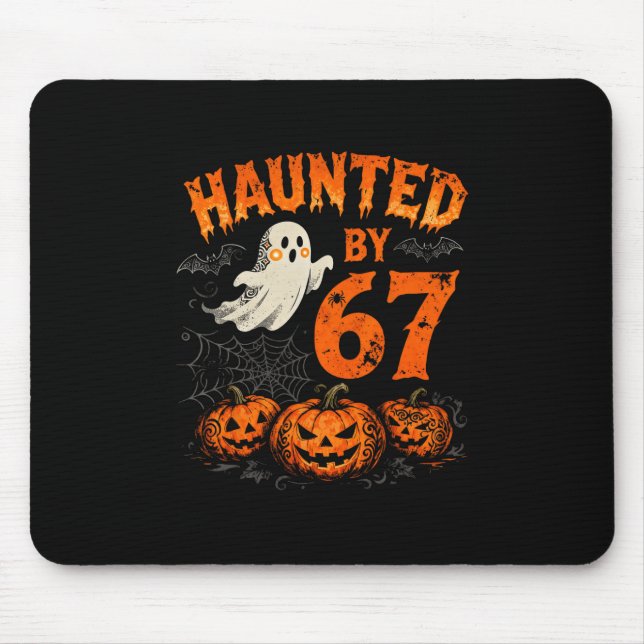 Mousepad Halloween Assombrado Seis Sete Número Geração Alph (Frente)