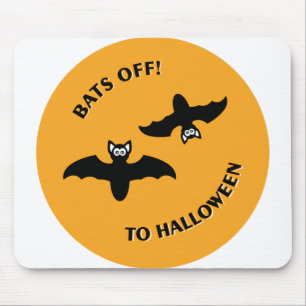 Mousepad Halloween Bats Orange