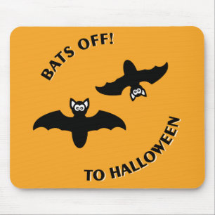 Mousepad Halloween Bats Orange