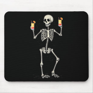 Mousepad Halloween Bebendo de esqueleto Tequila Sunrise